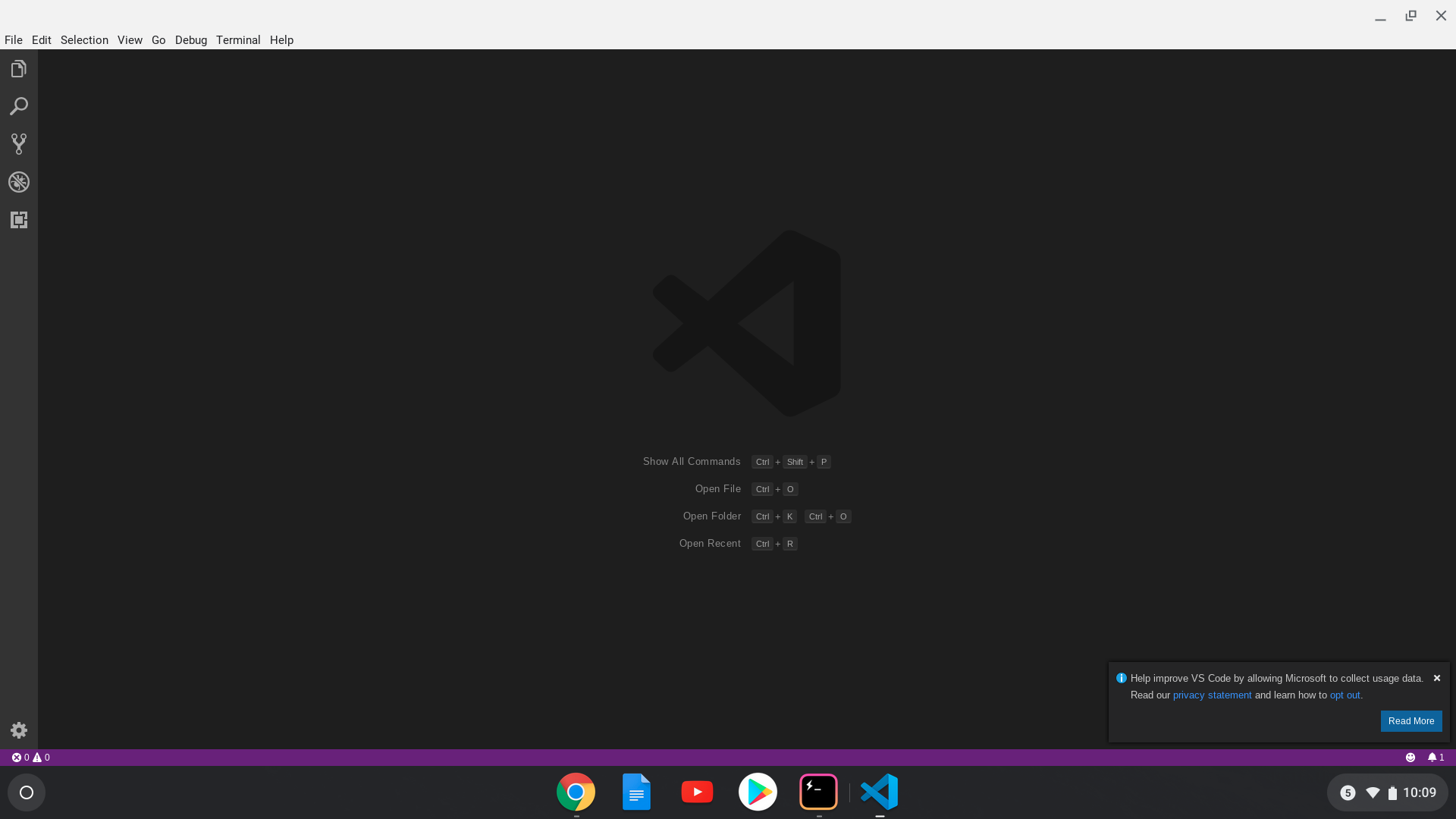 Image of Visual studio code editor